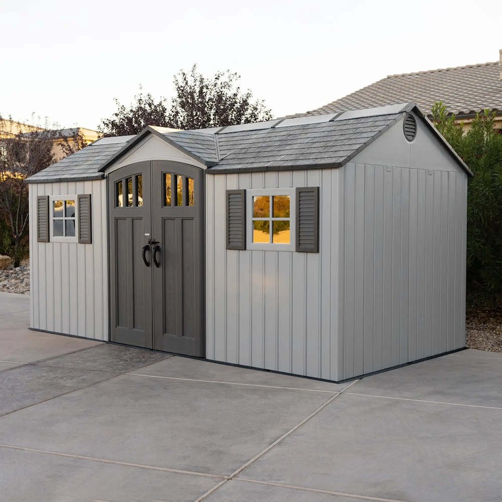 Single Entrance Plastic Shed 15X8