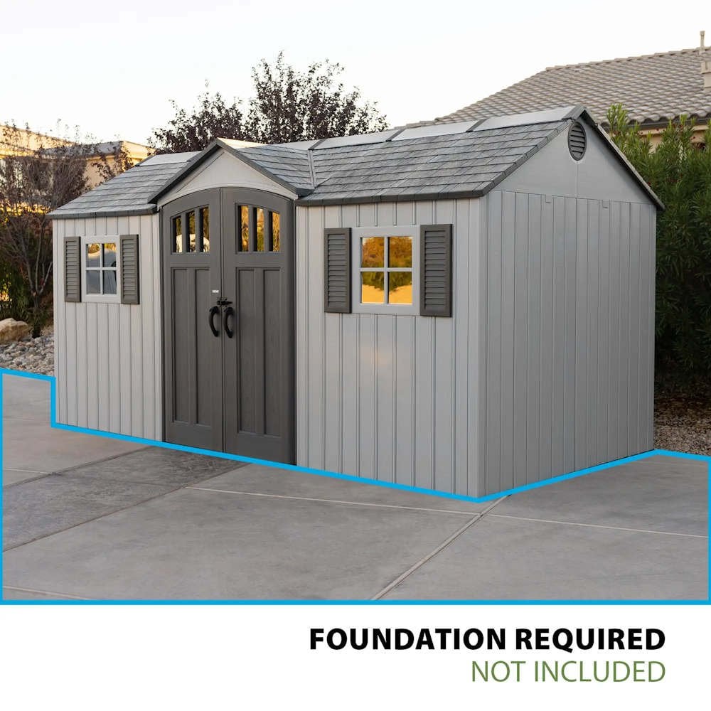 Single Entrance Plastic Shed 15X8