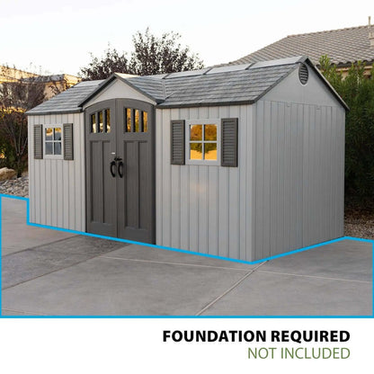 Single Entrance Plastic Shed 15X8